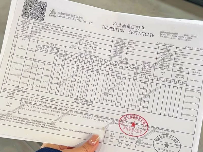 Quality Control Inspector Measuring Steel Component